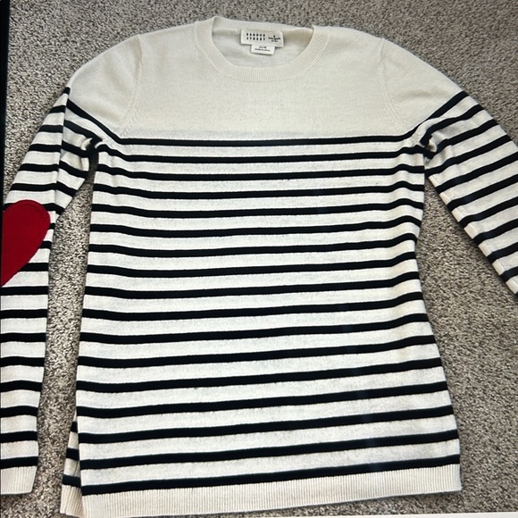 Kate Spade Broome Street Heart Patch Striped Sweater, XS - Picture 10 of 15